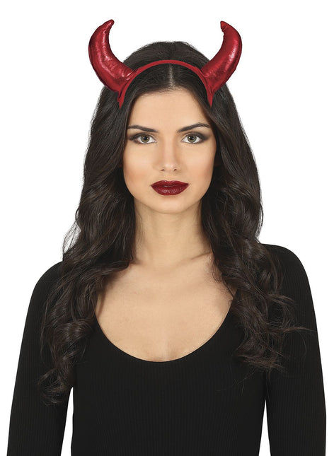 Bandeau d'Halloween Cornes de Diable Métallique