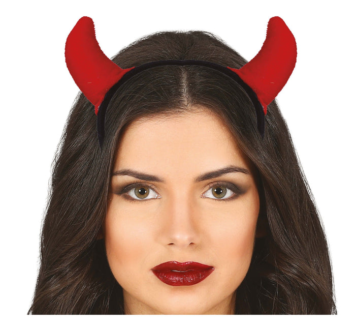 Bandeau d'Halloween Cornes de diable rouges