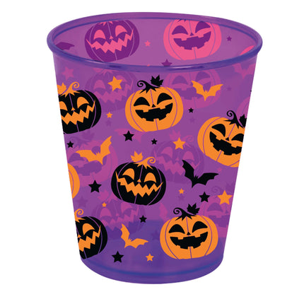 Coupe d'Halloween Citrouilles et chauves-souris 10cm