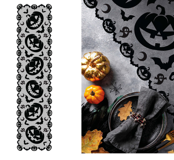 Chemin de table Halloween Citrouilles 2m