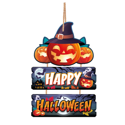 Panneau suspendu Happy Halloween 32cm 3 pièces