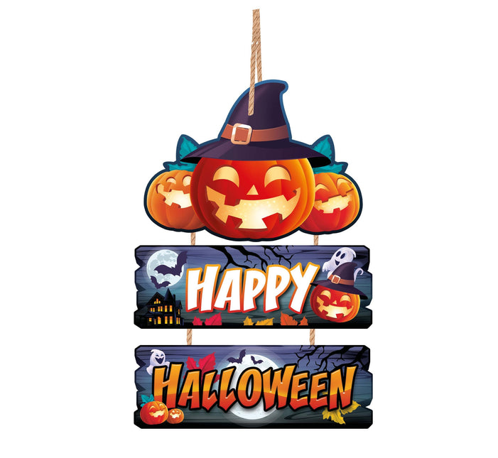 Panneau suspendu Happy Halloween 32cm 3 pièces