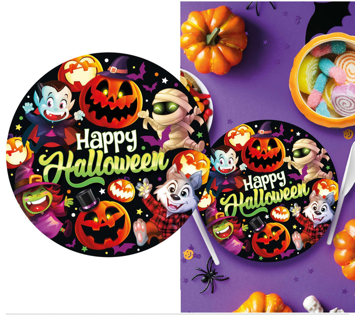 Assiettes d'Halloween 23cm 6pcs