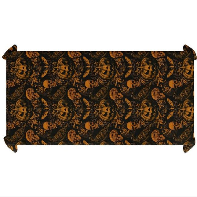 Nappe d'Halloween Noir Orange Citrouille 2.74m