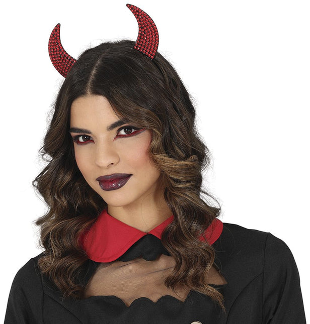 Bandeau d'Halloween Diable Rouge