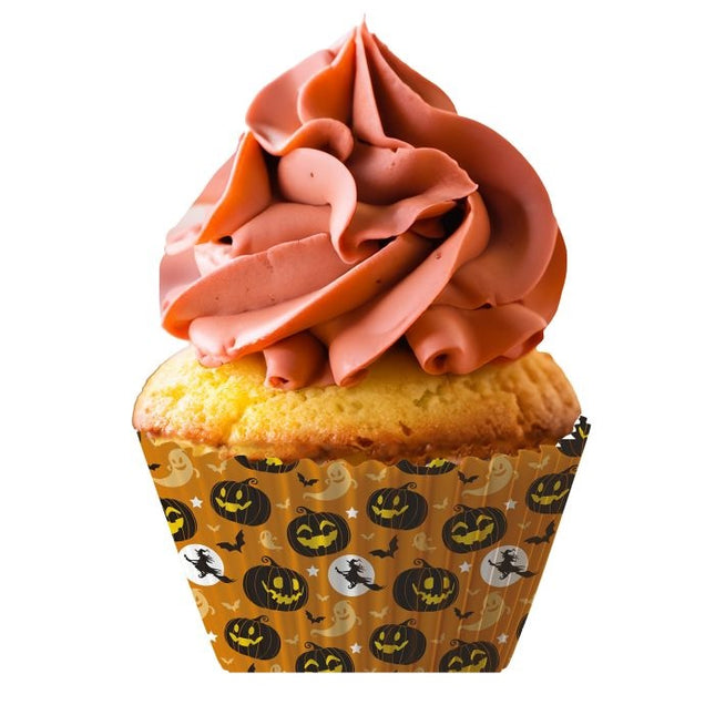 Halloween Moules à cupcake Papier orange 5cm 50pcs