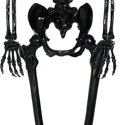 Décoration suspendue d'Halloween Squelette noir 90cm