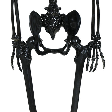 Décoration suspendue d'Halloween Squelette noir 90cm