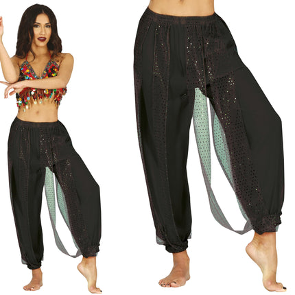 Pantalon de danse orientale noir