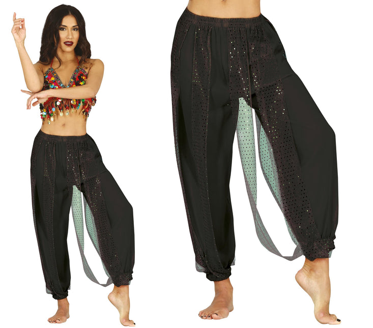 Pantalon de danse orientale noir