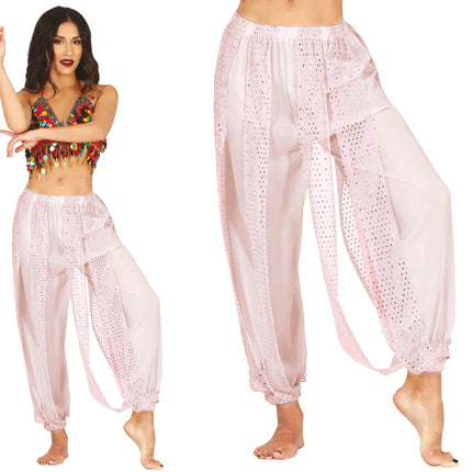 Pantalon de danse orientale blanc