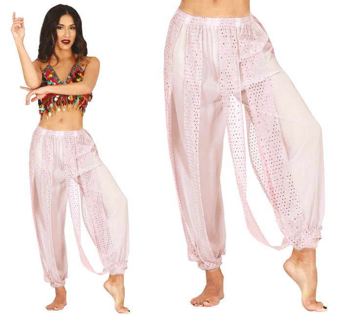 Pantalon de danse orientale blanc