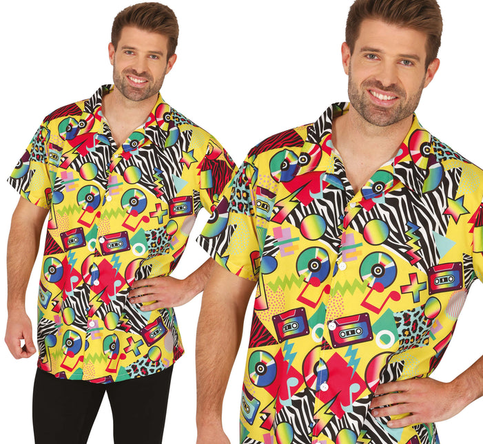 Chemise multicolore des années 80