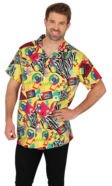 Chemise multicolore des années 80