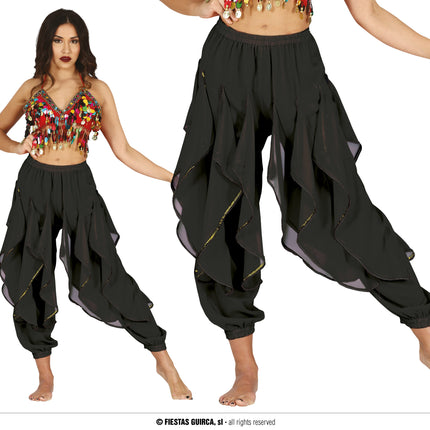 Pantalon de danse orientale noir Hq