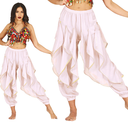 Pantalon de danse orientale blanc Hq