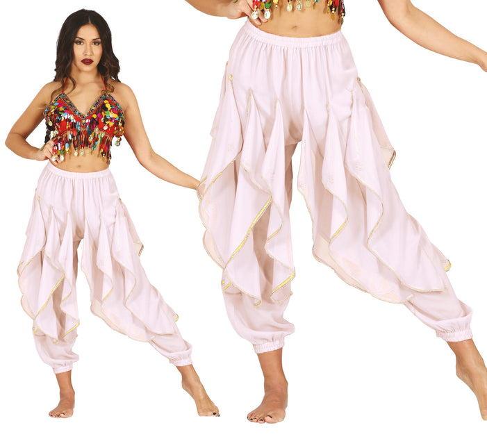 Pantalon de danse orientale blanc Hq