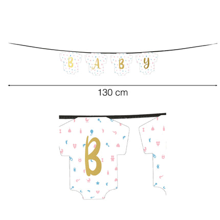 Guirlande de révélation du sexe Bébé 1.3m