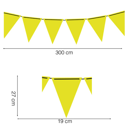 Papier pour guirlande jaune 3m