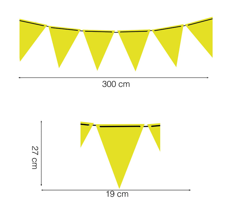 Papier pour guirlande jaune 3m