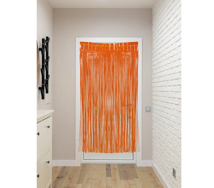 Rideau de porte orange 2m