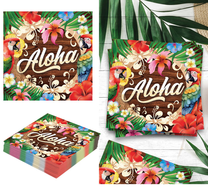 Sac 20 serviettes aloha summer 16x16