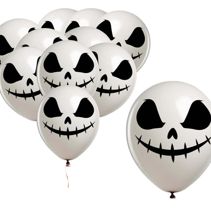 Halloween Ballons White Spirit 30cm 10pcs