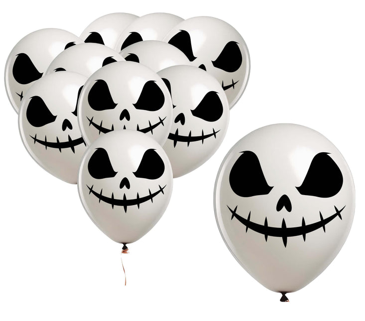 Halloween Ballons White Spirit 30cm 10pcs