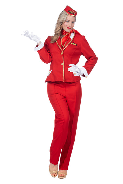 Costume d'hôtesse de l'air rouge