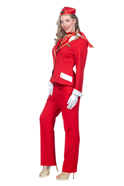 Costume d'hôtesse de l'air rouge