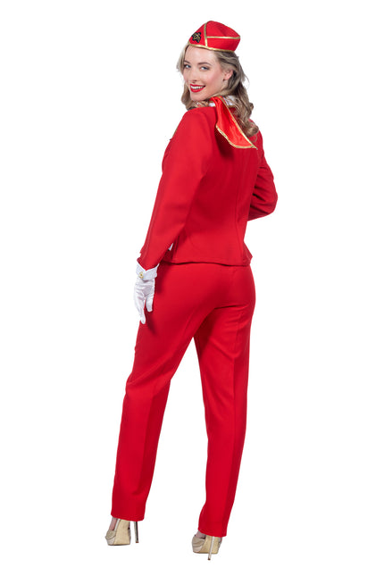 Costume d'hôtesse de l'air rouge