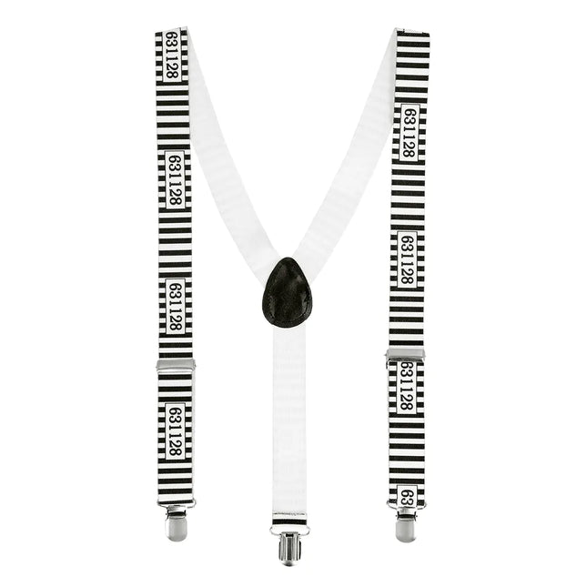 Ensemble d'accessoires noir et blanc Prisonnier 3 pièces