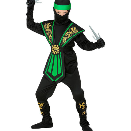 Kombat Ninja Groen Kostuum Kind