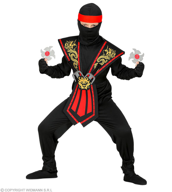 Kombat Ninja rouge avec armes Costume enfant