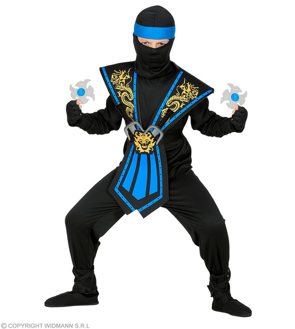 Kombat Ninja bleu avec armes Costume enfant