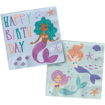 Serviettes - Mermaid Magic - 33 x 33 cm - 20 pièces