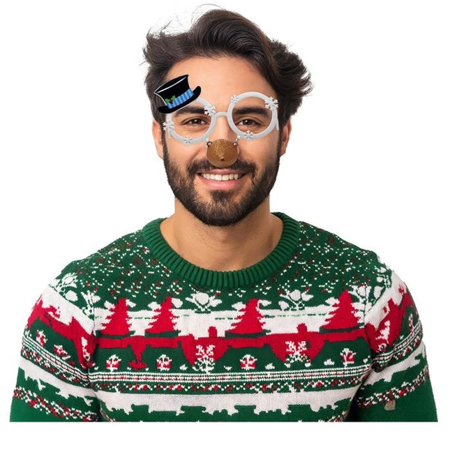 Lunettes de Noël Bonhomme de neige