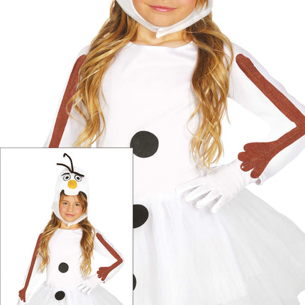 Robe bonhomme de neige fille