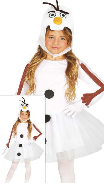 Robe bonhomme de neige fille