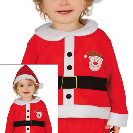 Bébé en costume de Père Noël