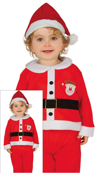 Bébé en costume de Père Noël