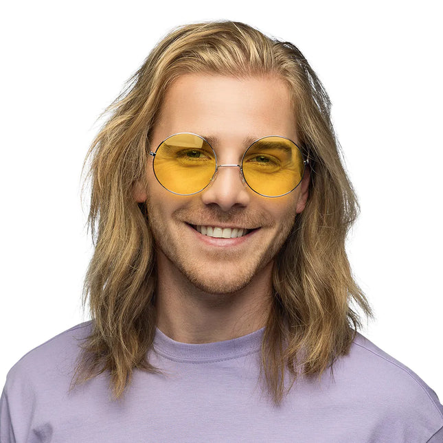 Lunettes Hippie 60S Jaune Xl