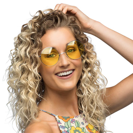 Lunettes Hippie 60S Jaune Xl