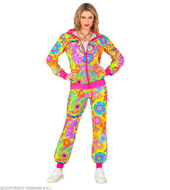 Tracksuit Hippie Neon Groovy Love Costume