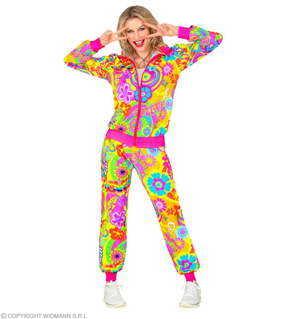 Tracksuit Hippie Neon Groovy Love Costume