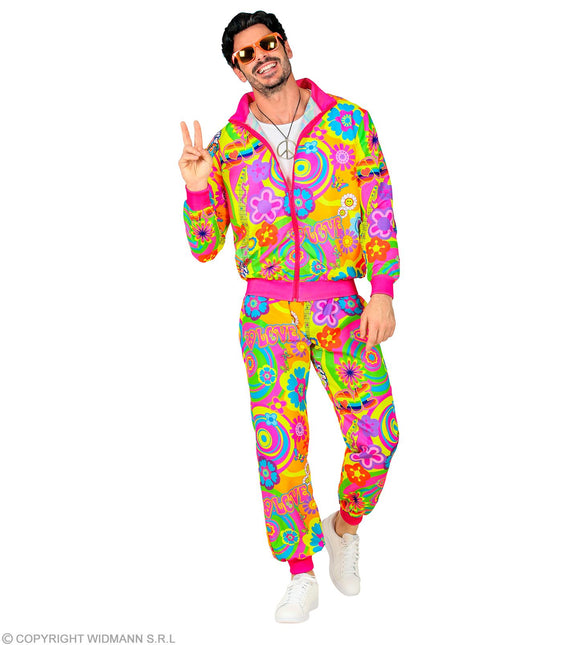 Tracksuit Hippie Neon Groovy Love Costume