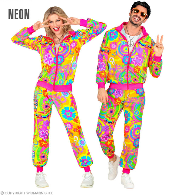 Tracksuit Hippie Neon Groovy Love Costume