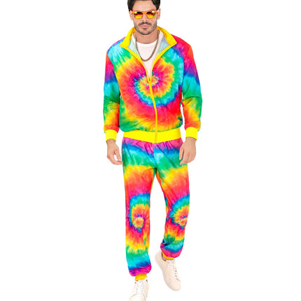 Tracksuit Hippie Neon Tie Dye Costume