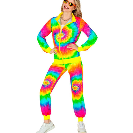 Tracksuit Hippie Neon Tie Dye Costume