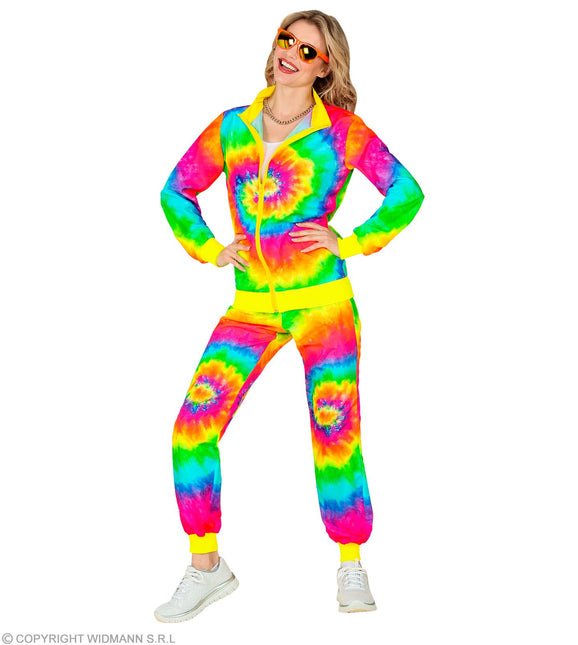 Tracksuit Hippie Neon Tie Dye Costume